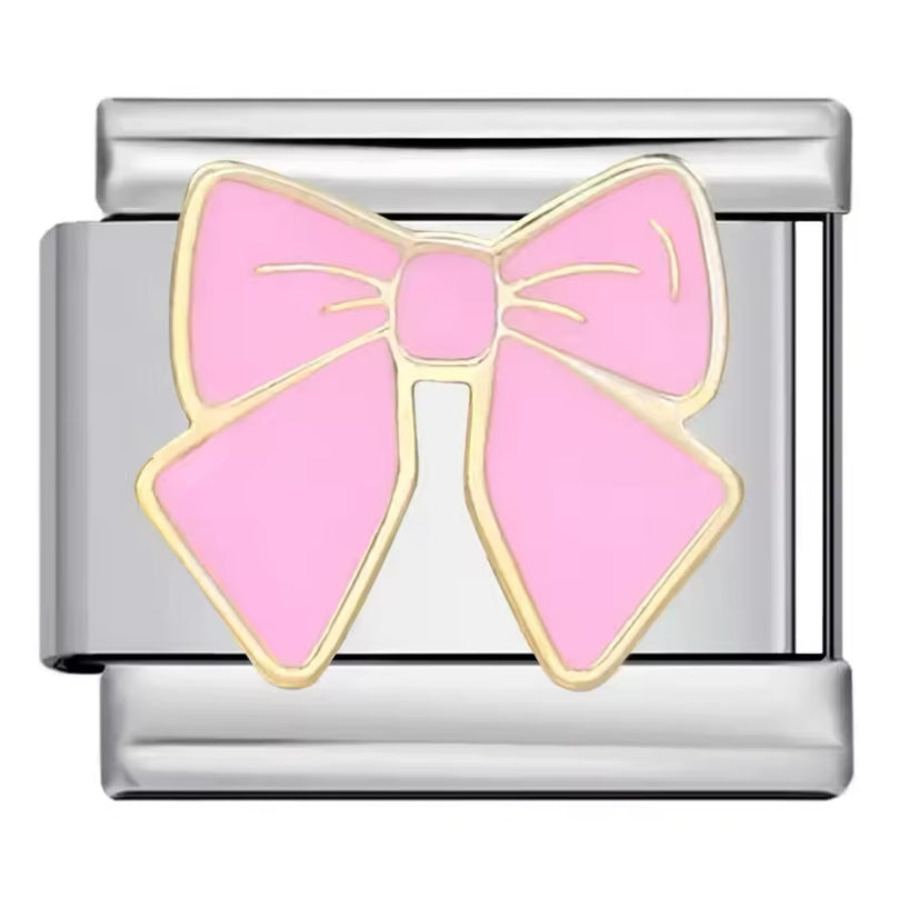 Pembe fiyonk italyan charm